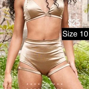 LunaLae gold garter bottom US size 10! Worn maybe twice and like new!